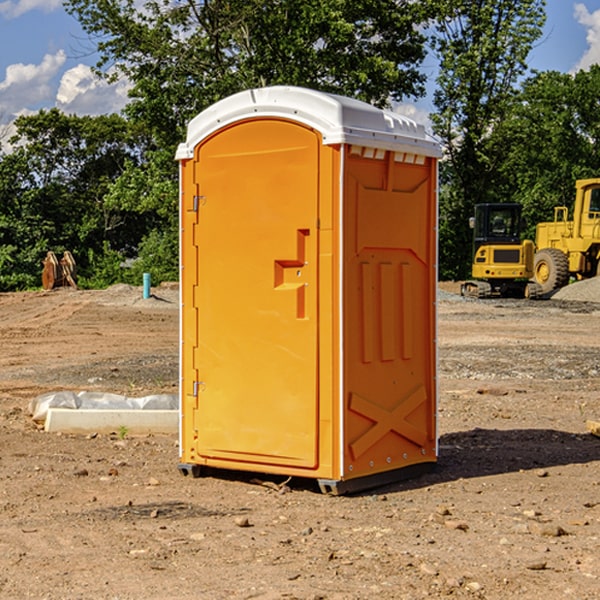 how often are the portable restrooms cleaned and serviced during a rental period in Kerhonkson